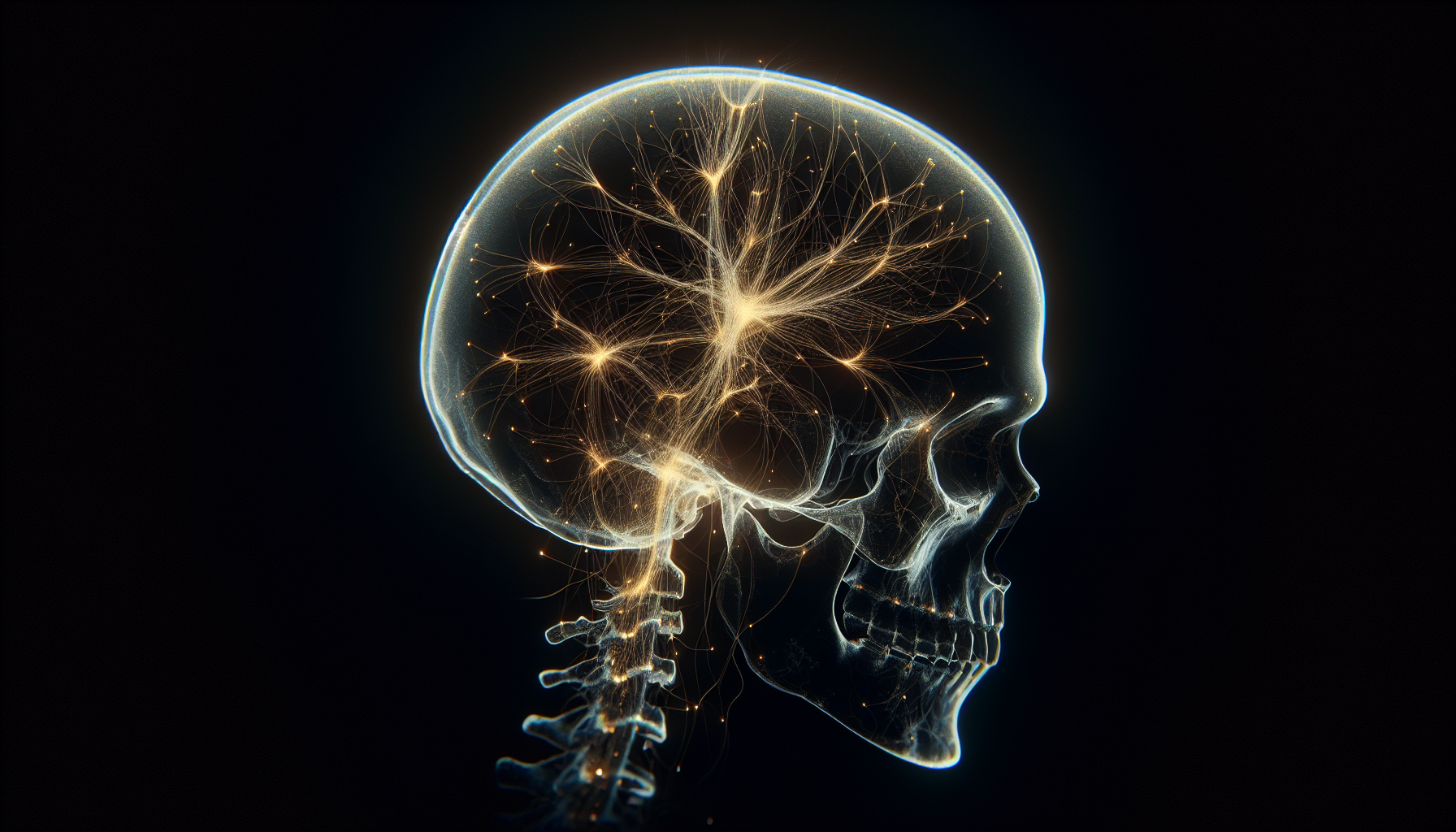 颅骨里的金色丝网